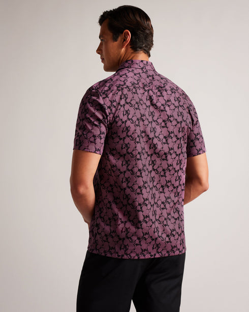 COMSHO-Shirts-SS Floral Print Shirt- Ted Baker Romania
